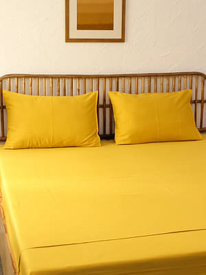 House This Piyambu Single Bedsheet Set (Yellow) image